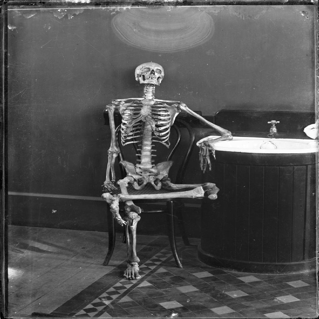 Picture of Skeleton Reclining in Chair