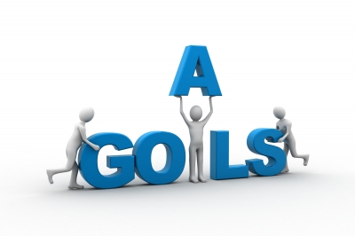 Graphic of word "Goals"